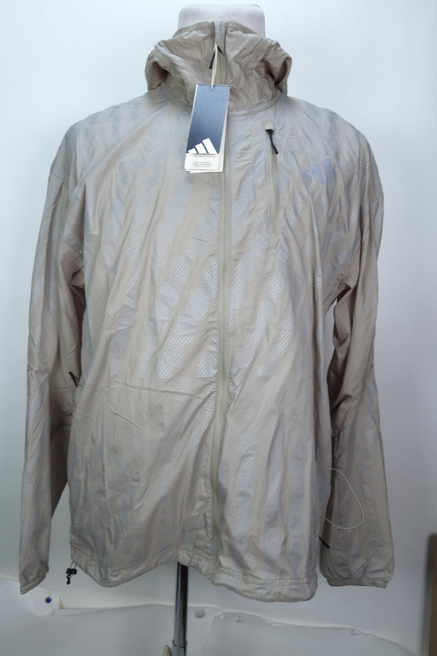 Adidas Adi365 Running Jacket Mens Medium Hooded Packable Windbreaker KA3084